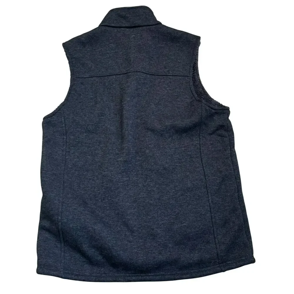MAGELLAN Mens 2X Black Fleece Lined Sweater Vest Zip Pockets Hiking Outdoor GORP